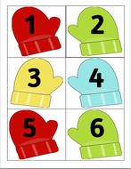 Mitten Numbers 1-50 Flash cards | Teaching Resources