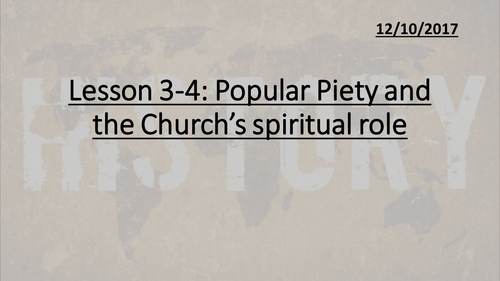 A Level AQA Religious Conflict and the Church of England - Popular piety