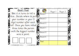 KS2 Quick Maths Number Fluency Dice Games | Teaching Resources