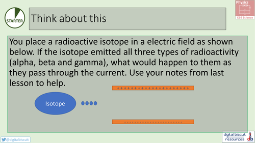 New AQA (2016) Physics P7 - Radioactivity , Lesson 5 - Half Life