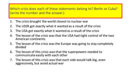 AQA 8145 Conflict and Tension - Cold War 1945-1972: Causes and Events of the Prague Spring