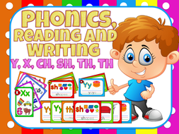 Jolly Phonics- Reading And Writing For Centers - Y, X, Ch, Sh, Th, Th 