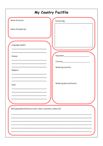 recording sheet geography tourism