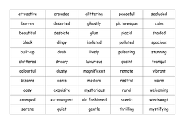 English KS2 Settings and atmosphere word bank | Teaching Resources