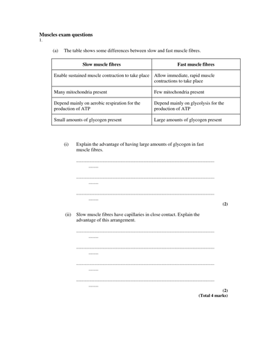 BTEC National Applied Science_B3  tissue structure and function_Muscle tissue