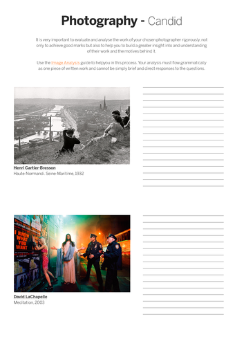 Photography Annotation Support. | Teaching Resources