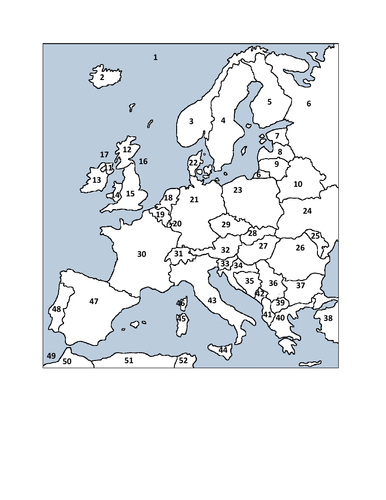 Maps of Europe in Spanish Packet