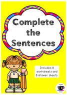 Complete the Sentences - Sentence Structure | Teaching Resources