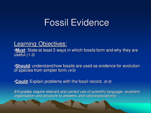 New GCSE Variation_ Lesson 4_B2 7.4_Fossil evidence