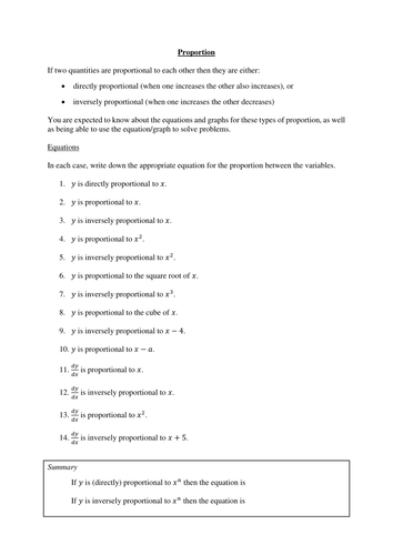 Proportion (new A level)