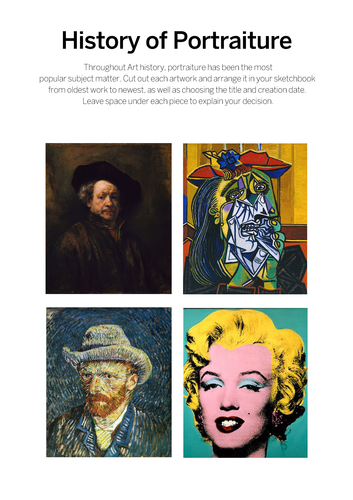 History of Portraits. Timeline Analysis. | Teaching Resources