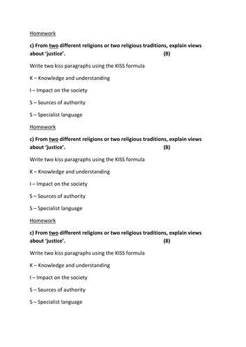 Eduqas Component One: Issues of Good and Evil - Crime and Punishment: Justice