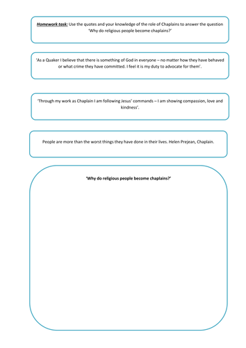 Eduqas Component One: Issues of Good and Evil - Crime and Punishment: prison reformers