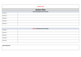 Action plan proforma | Teaching Resources