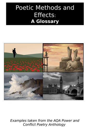 AQA Power and Conflict Poetry Revision - Methods and Effects AO2 ...