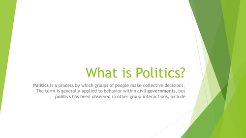 meaning of politics essay