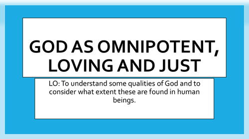 God is omnipotent loving and just AQA A Christianity GCSE Beliefs and teachings