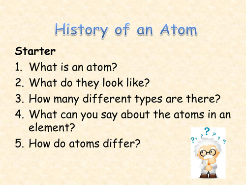 AQA Chemistry Topic 1 : History of the Atom | Teaching Resources