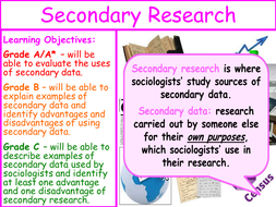 Secondary Data Lesson - Studying Society - Sociology AQA GCSE ...