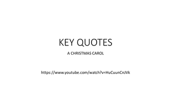 A Christmas Carol Key Quotes In Each Stave - Ks4 | A Christmas Carol By Charles Dickens