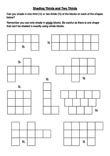 Shading Fraction Blocks | Teaching Resources