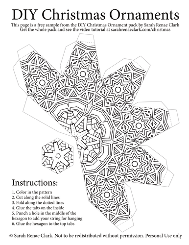 Free Christmas Ornament Template | Teaching Resources