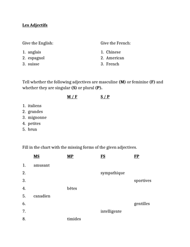 adjectifs-french-adjectives-quiz-1-teaching-resources