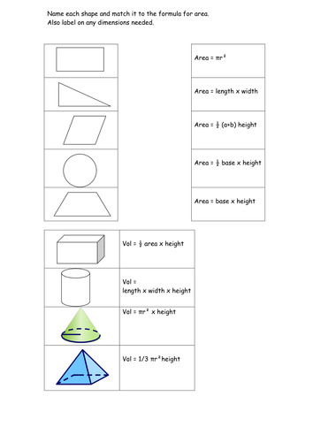 GCSE Area,Perimeter, Surface Area, Compound Shape and Volume Workbook ...