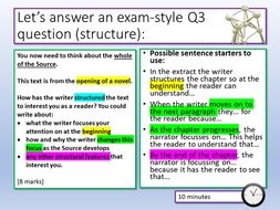 AQA English Language Paper 1 Q3 Structure | Teaching Resources