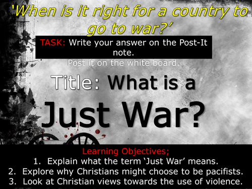 essay on just war theory