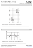 GCSE 9-1 Exam Question Practice (Transformations) | Teaching Resources