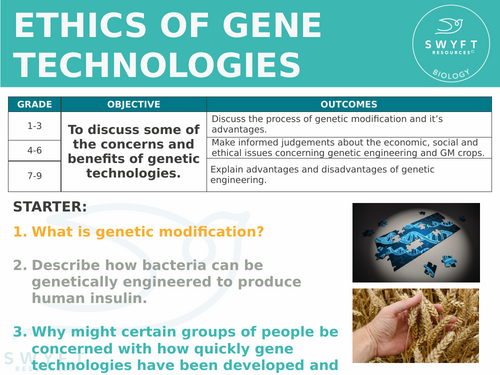 NEW AQA GCSE Trilogy (2016) Biology - Ethics of gene technlogies