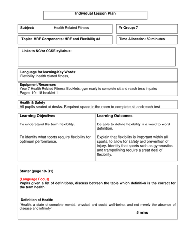 Fitness training - KS3 introduction to GCSE PE unit of work | Teaching ...