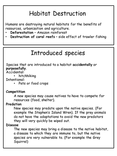 NEW AQA GCSE Triology (2016) Biology - Extinction