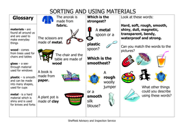 KS1 Sorting and Using Materials Science Vocabulary + Word Mat + 31 Fun ...