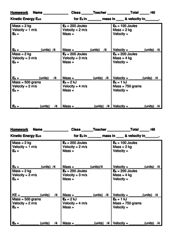 Kinetic energy formula image