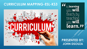 CURRICULUM MAPPING-ESL-KS3: PRESENTATION | Teaching Resources