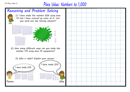 y3 place value problem solving