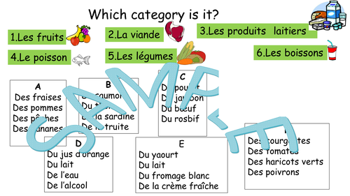 Studio 3 vert  Module 2 Bien dans sa peau- Unit 3 Manger sain /healthy food  year 9 French