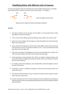 Simplifying Ratios with different units of measure | Teaching Resources