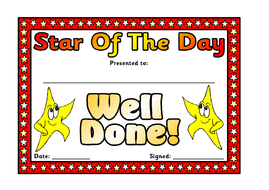 Star of the week certificates and posters KS1 KS2 Editable | Teaching ...