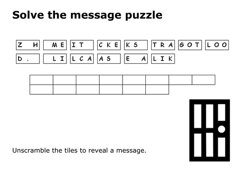 Solve the message puzzle about Alcatraz