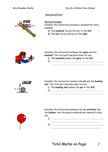 Interaction Pairs Worksheet