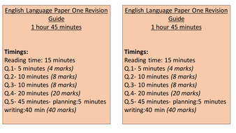 AQA English Language Paper 1 Q.1-5 flip revision guide ...