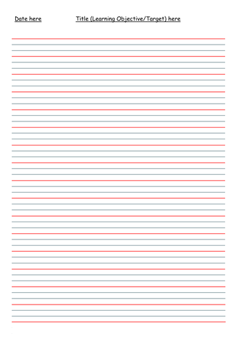 Handwriting Paper Small Lines Teaching Resources