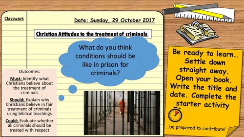AQA 9-1 Religious Studies: Crime and Punishment. Christian attitudes to the treatment of criminals