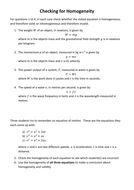 Homogeneity - A Level Physics (OCR A) | Teaching Resources