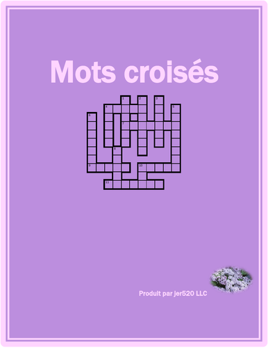 Passé composé Regular French Verbs Crossword | Teaching Resources