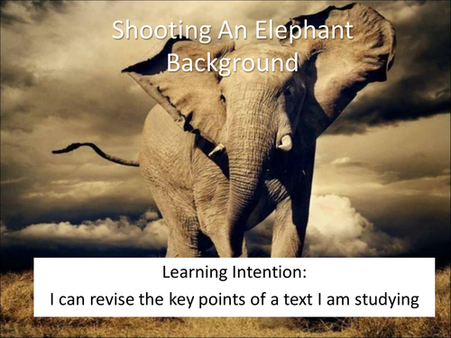shooting an elephant essay prompts