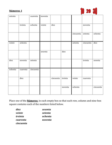 n-meros-numbers-in-spanish-by-tens-sudoku-teaching-resources